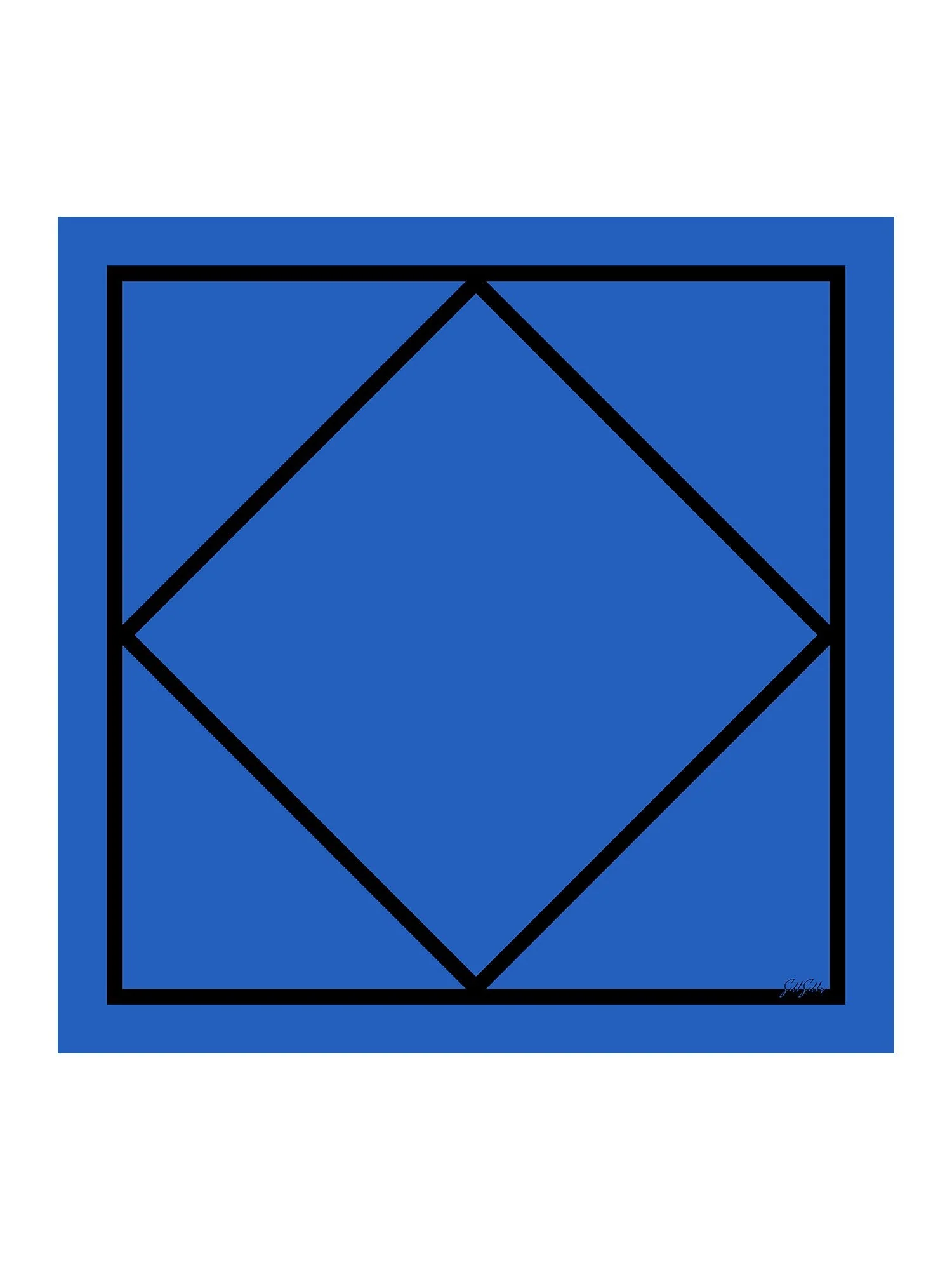 100 Procent Morbærsilke Dame Tørklæde Med Geometrisk Blok Mønster Størrelse 90 x 90 cm - Image 12