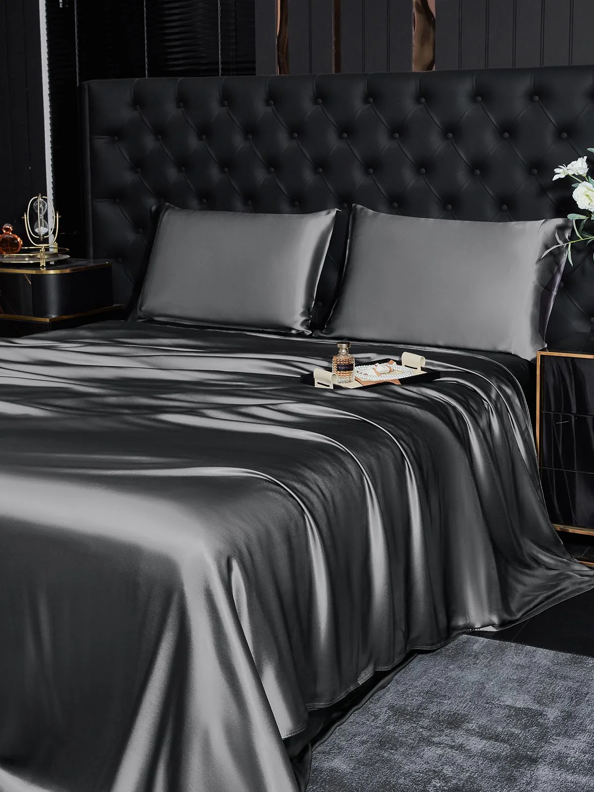 19Momme 3Stk Silke Sæt Dynebetræk+2x Pudebetræk - Image 27