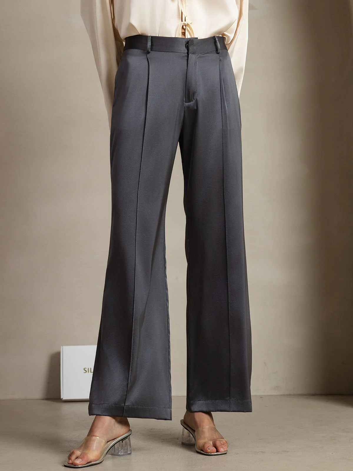 19Momme Silke Lige Damebukser Med Sidelommer Design - Image 5