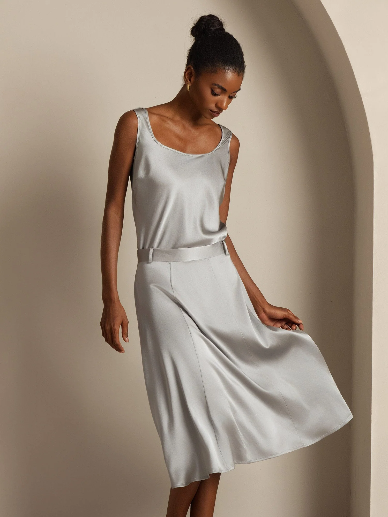 19Momme Silke U-hals Strop TankTop - Image 51