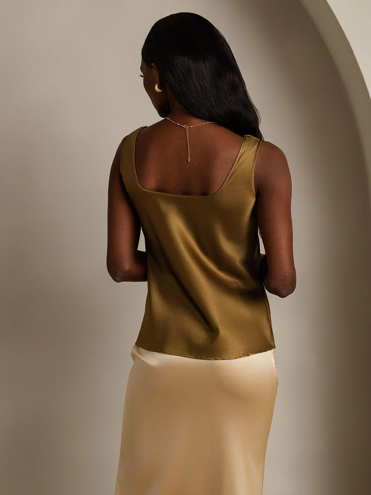 19Momme Silke U-hals Strop TankTop - Image 55