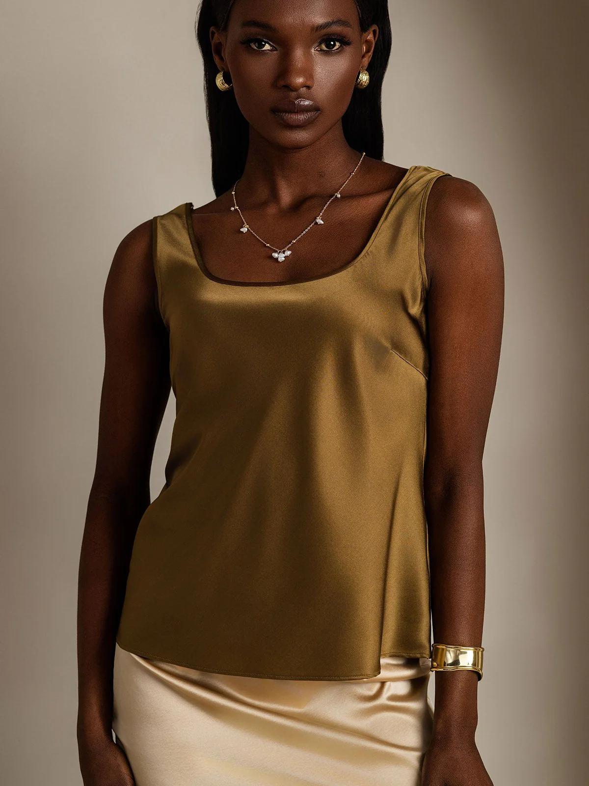 19Momme Silke U-hals Strop TankTop - Image 57