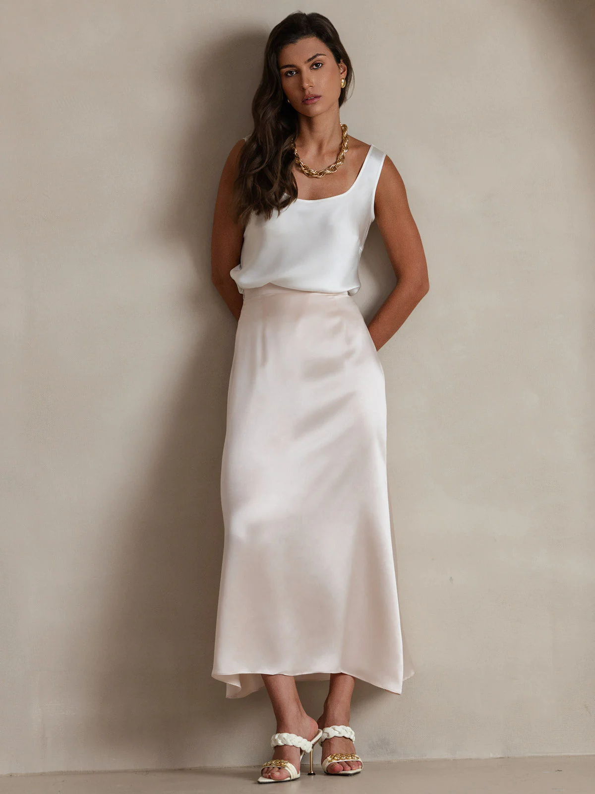 19Momme Silke U-hals Strop TankTop - Image 7