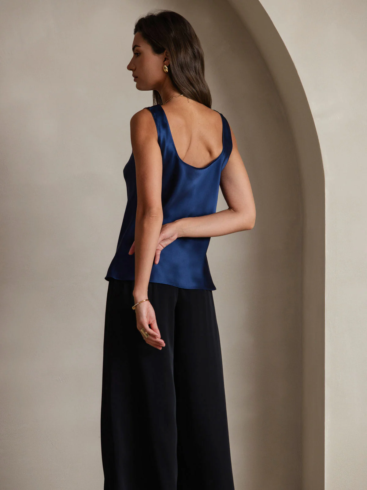 19Momme Silke U-hals Strop TankTop - Image 73