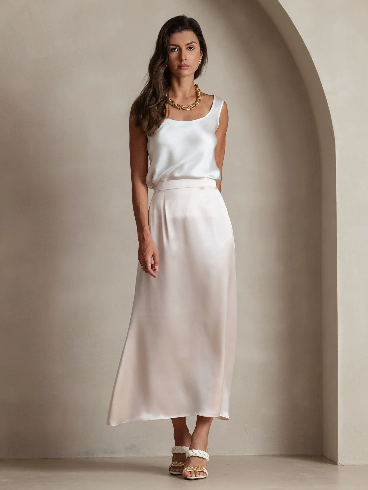 19Momme Silke U-hals Strop TankTop - Image 8