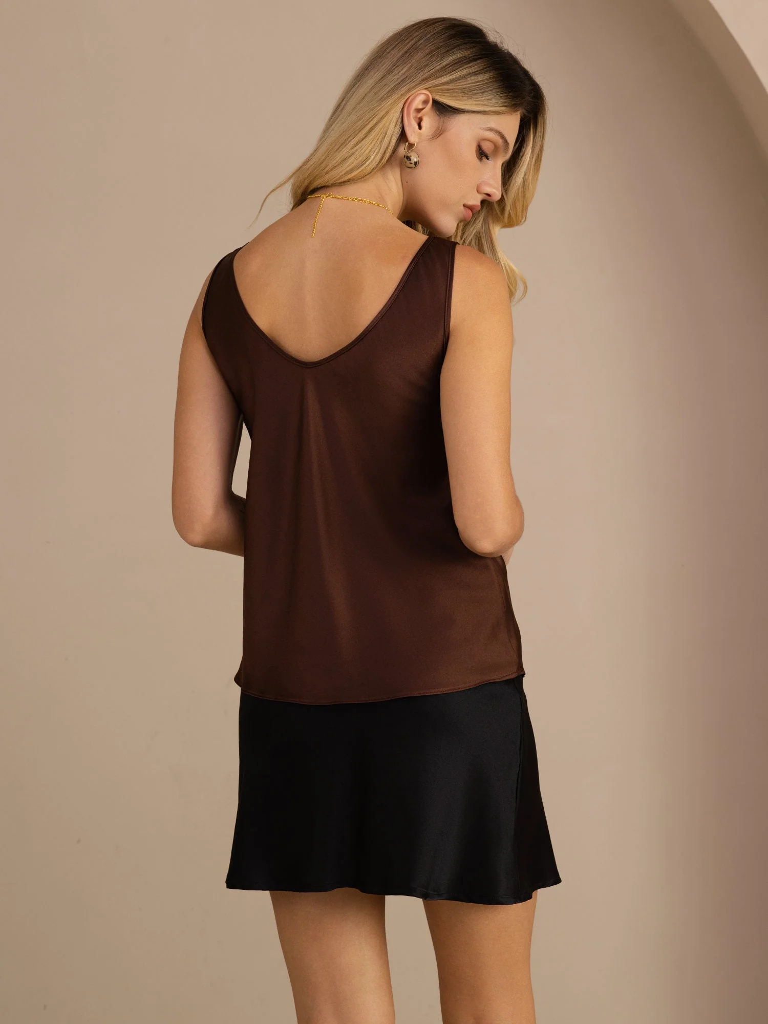 19Momme Silke V-hals strop TankTop - Image 10