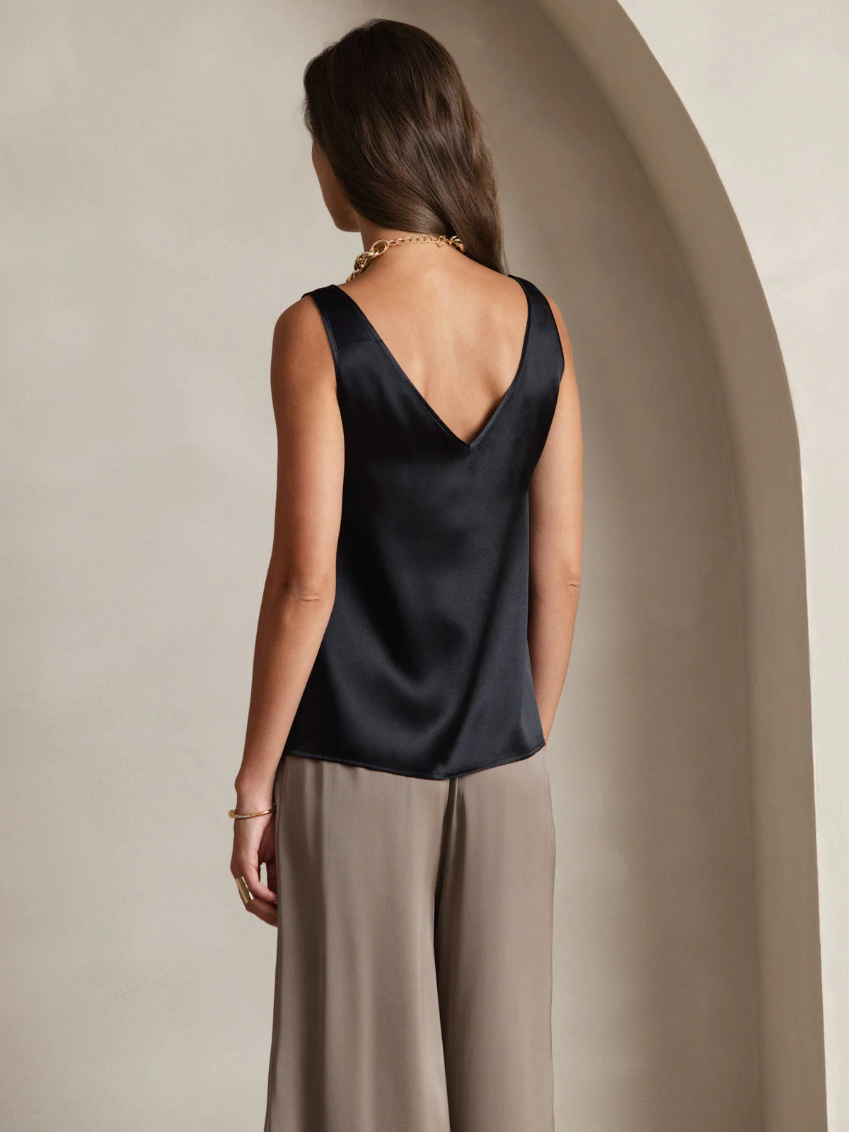 19Momme Silke V-hals strop TankTop - Image 18