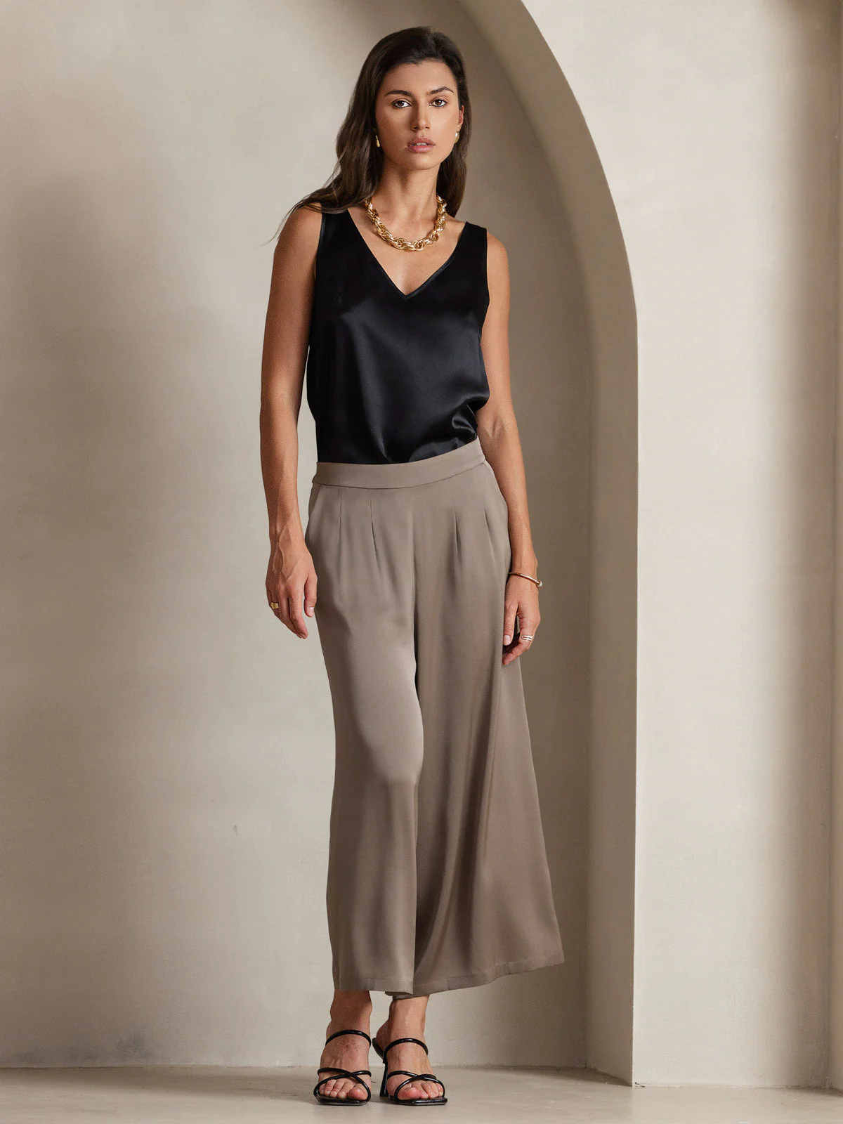 19Momme Silke V-hals strop TankTop - Image 22