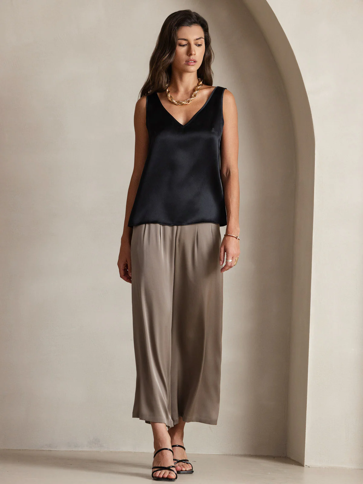 19Momme Silke V-hals strop TankTop - Image 23
