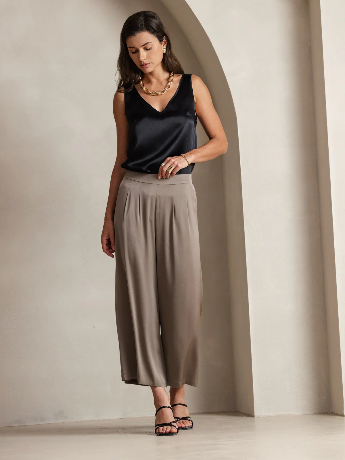 19Momme Silke V-hals strop TankTop - Image 24