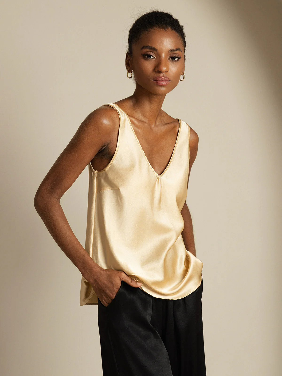 19Momme Silke V-hals strop TankTop - Image 25
