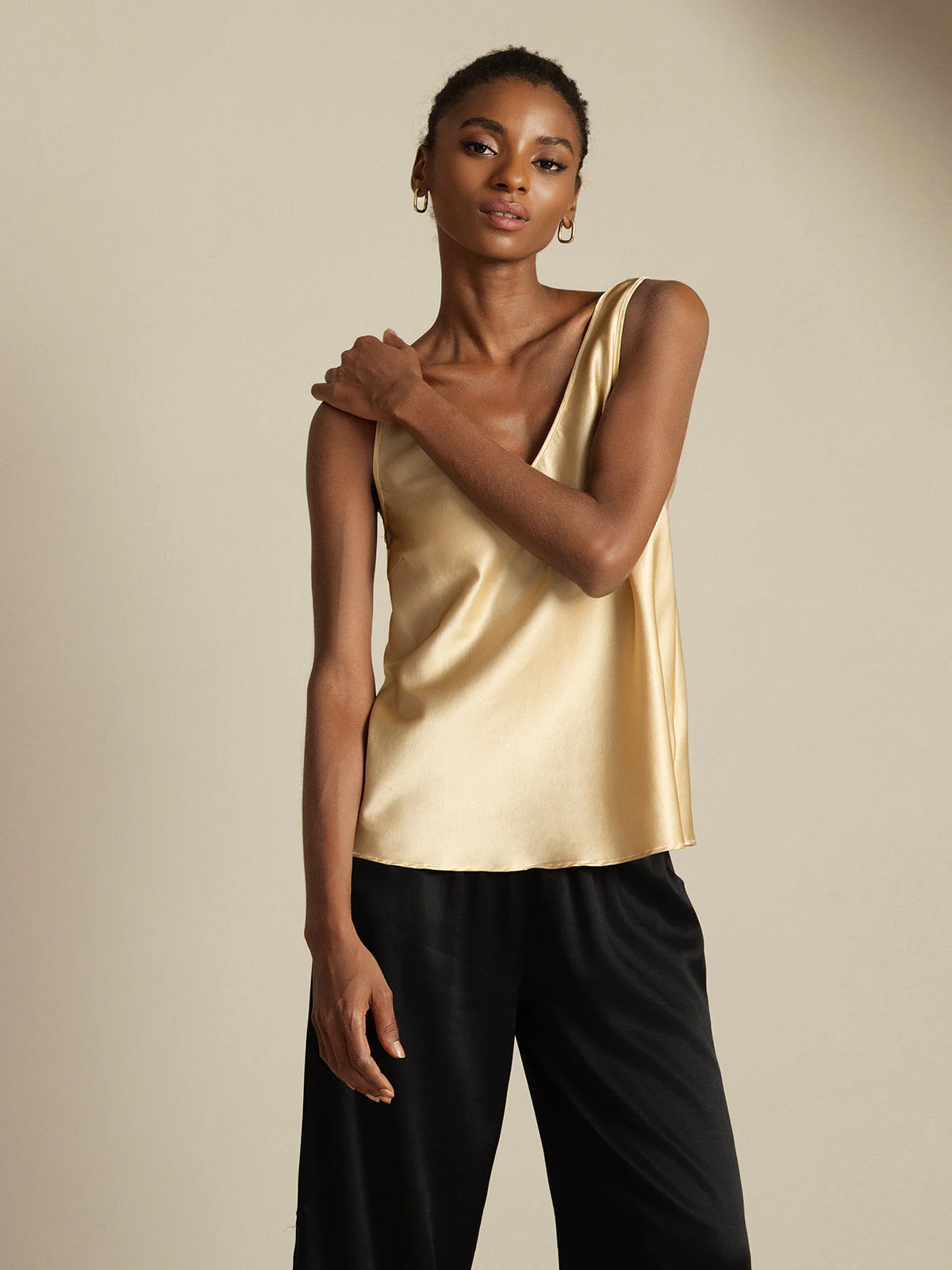 19Momme Silke V-hals strop TankTop - Image 31