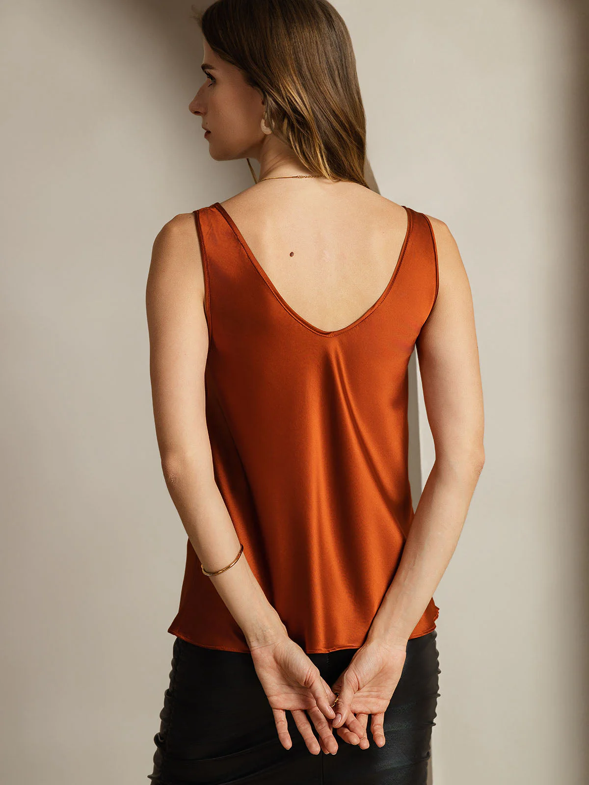 19Momme Silke V-hals strop TankTop - Image 72