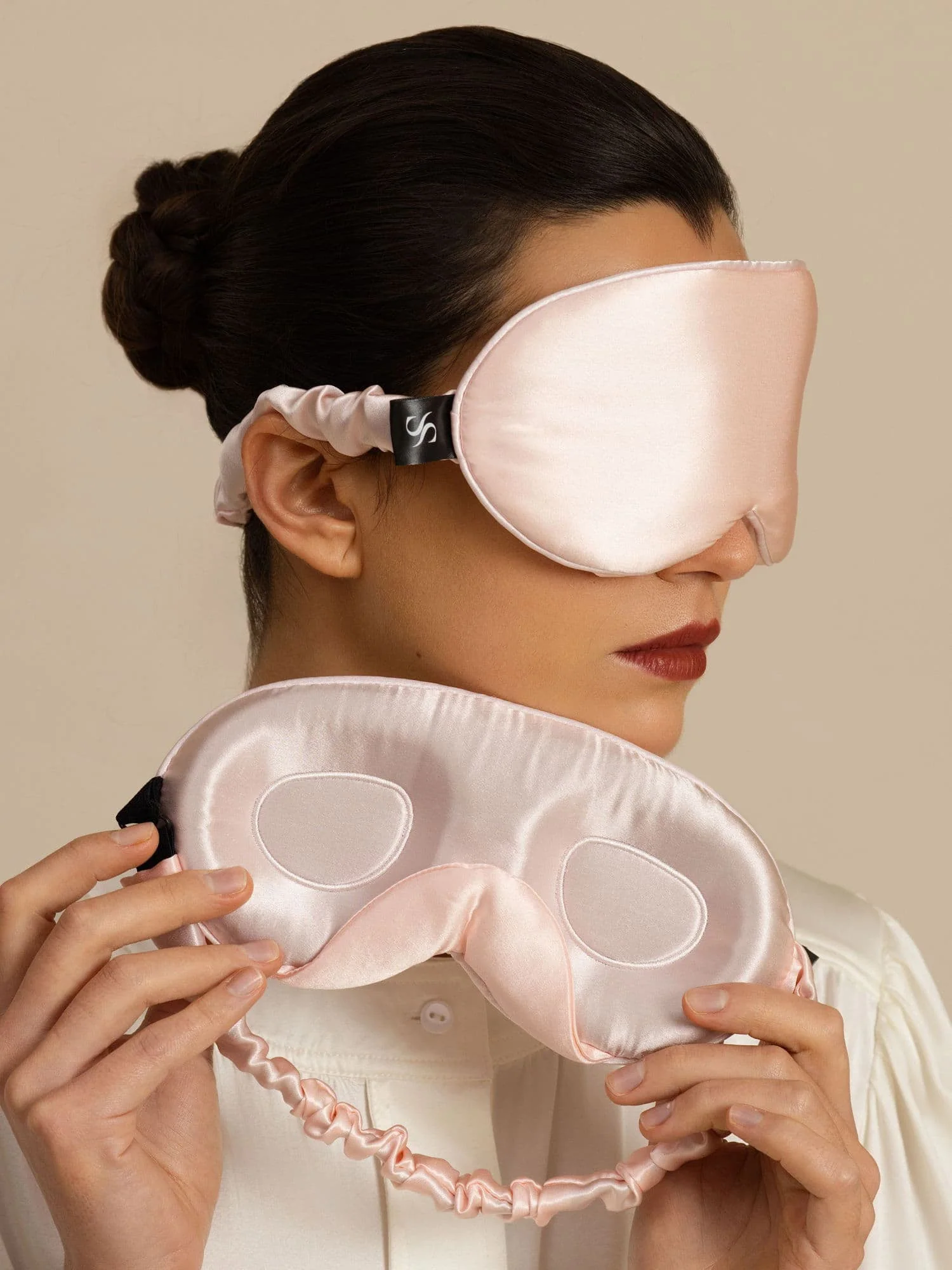 22 Momme 3D Sovemaske I Ren Silke Med Opgraderede Næsevinger - Image 11