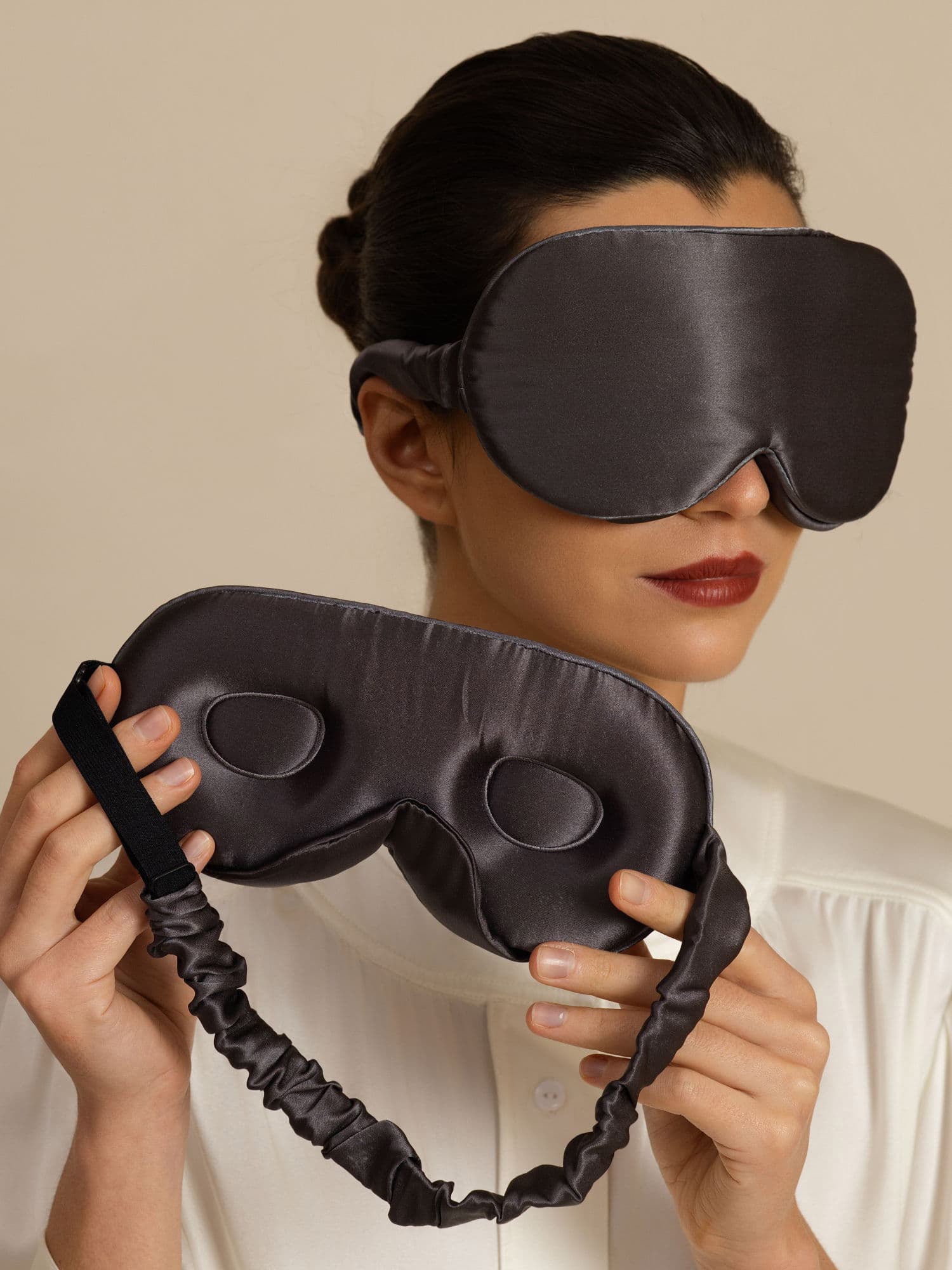 22 Momme 3D Sovemaske I Ren Silke Med Opgraderede Næsevinger - Image 14