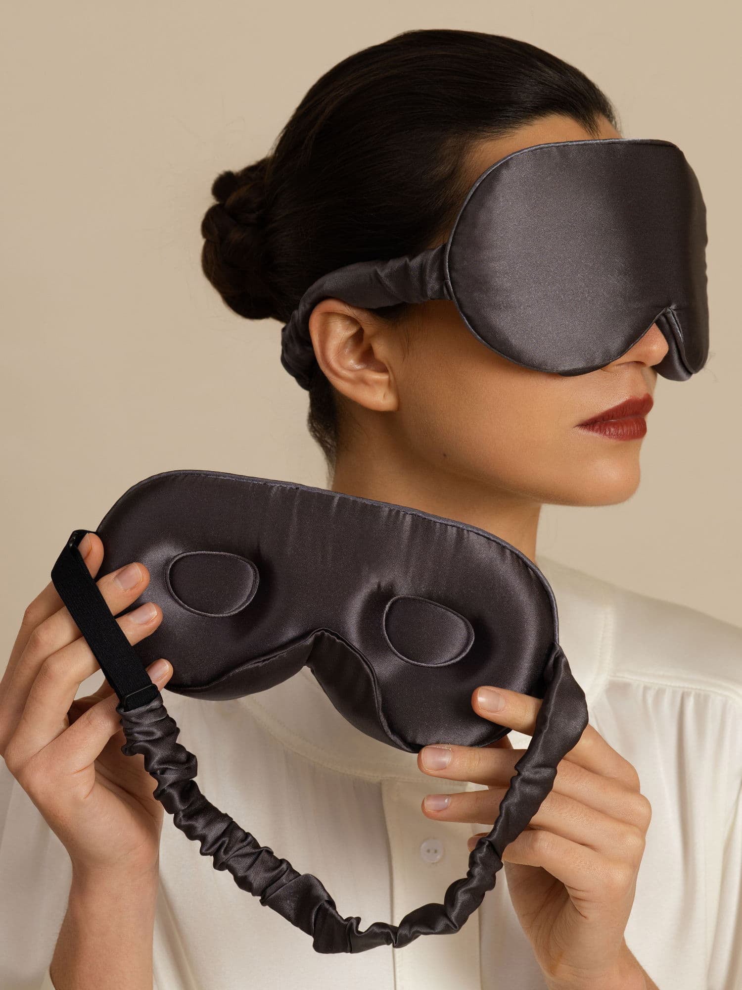 22 Momme 3D Sovemaske I Ren Silke Med Opgraderede Næsevinger - Image 16