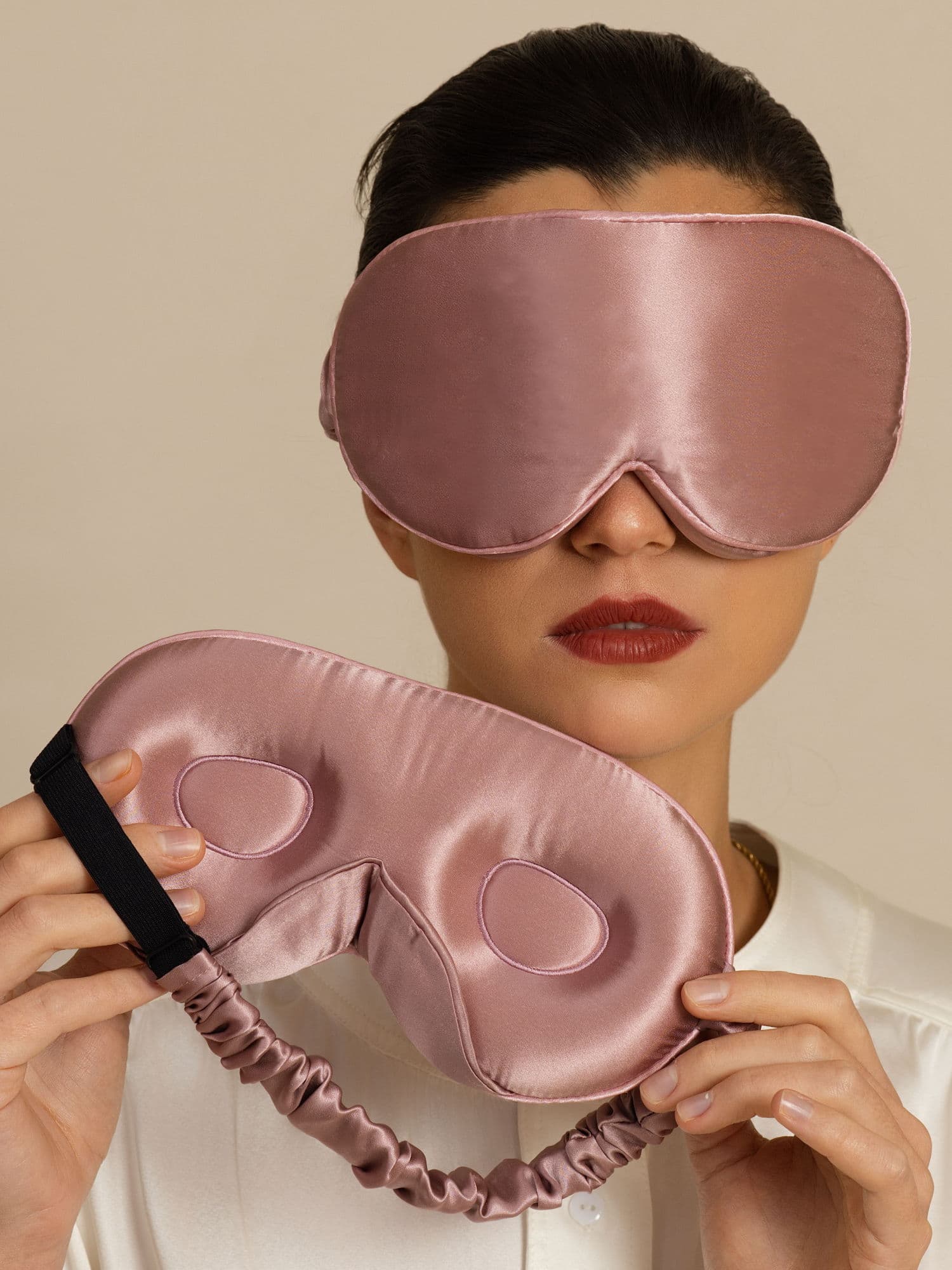 22 Momme 3D Sovemaske I Ren Silke Med Opgraderede Næsevinger - Image 2