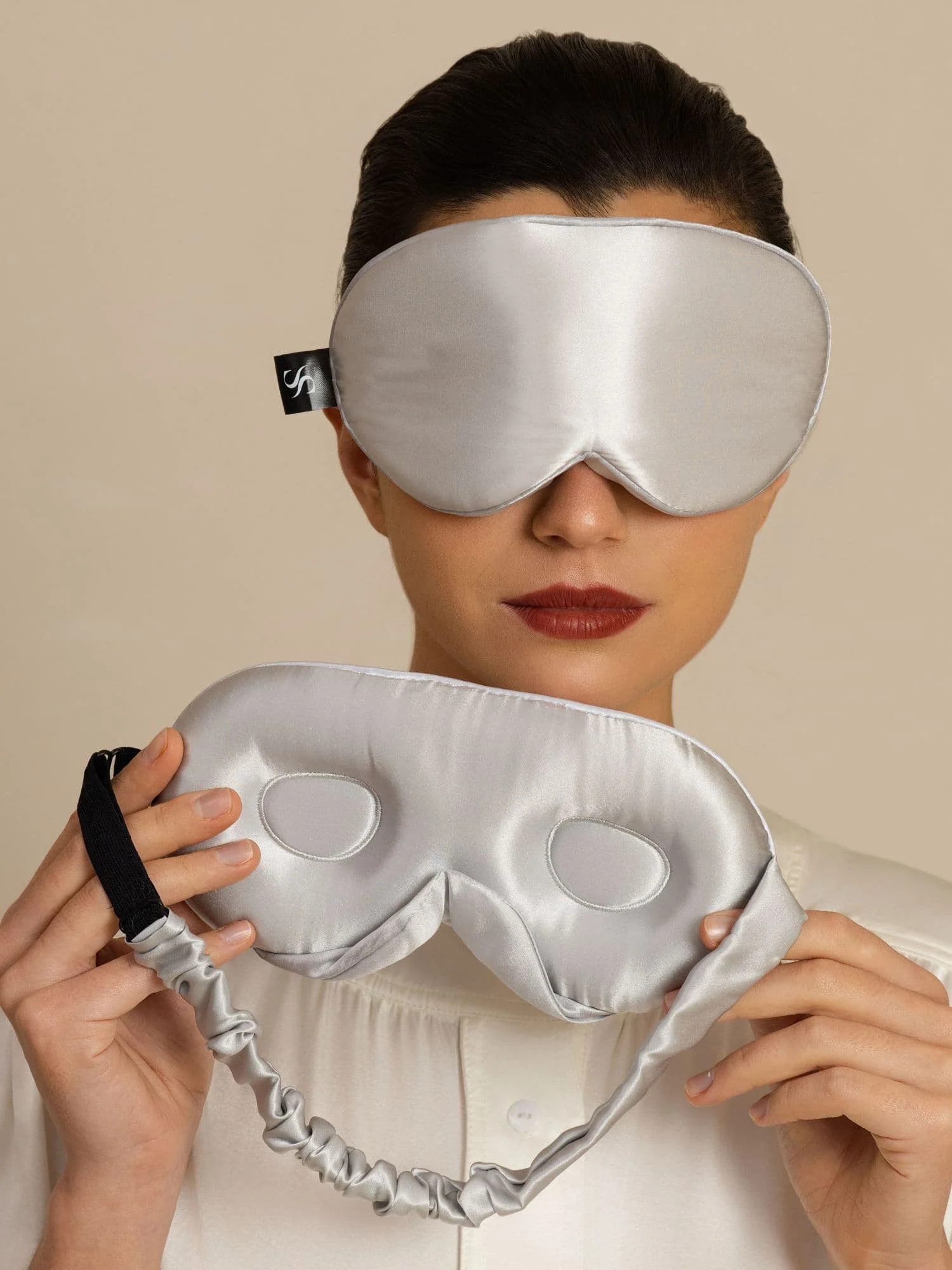 22 Momme 3D Sovemaske I Ren Silke Med Opgraderede Næsevinger - Image 21