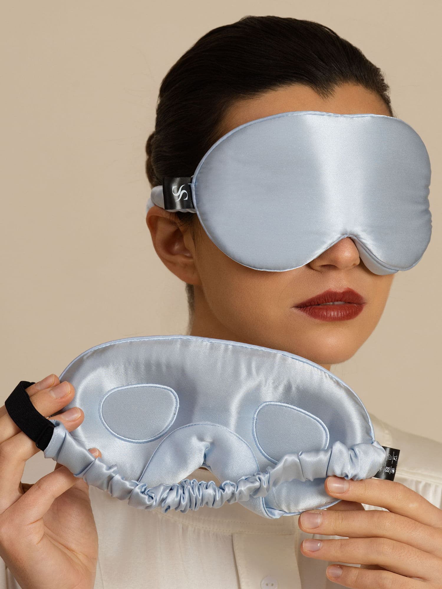 22 Momme 3D Sovemaske I Ren Silke Med Opgraderede Næsevinger - Image 22