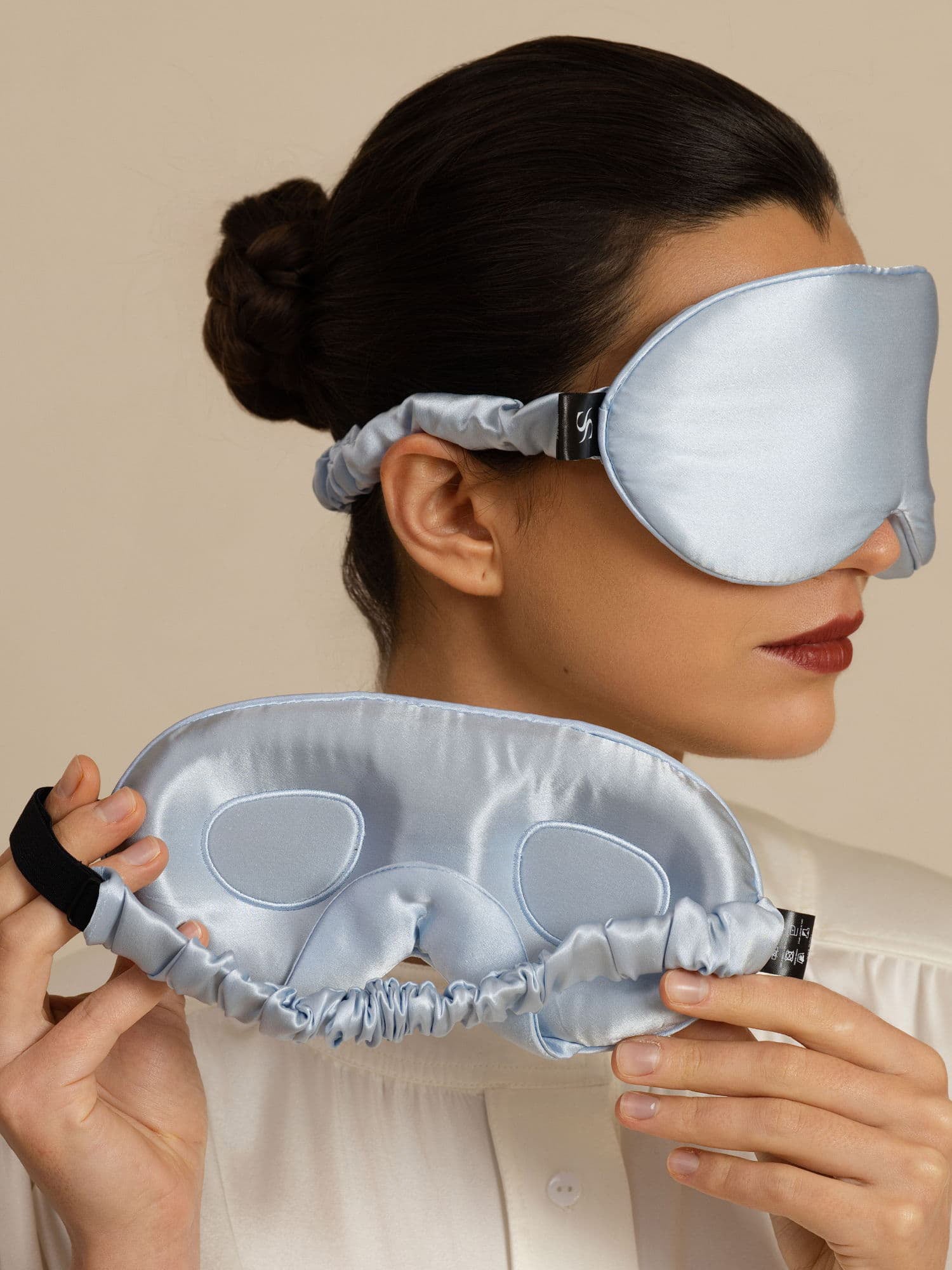 22 Momme 3D Sovemaske I Ren Silke Med Opgraderede Næsevinger - Image 23