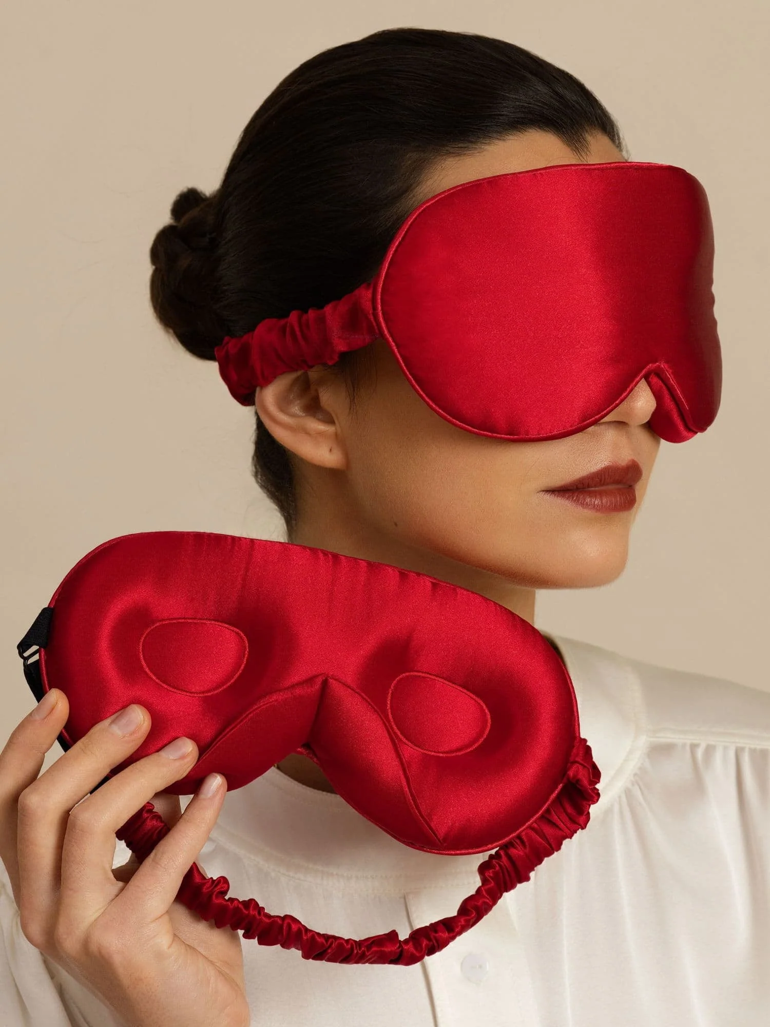 22 Momme 3D Sovemaske I Ren Silke Med Opgraderede Næsevinger - Image 25