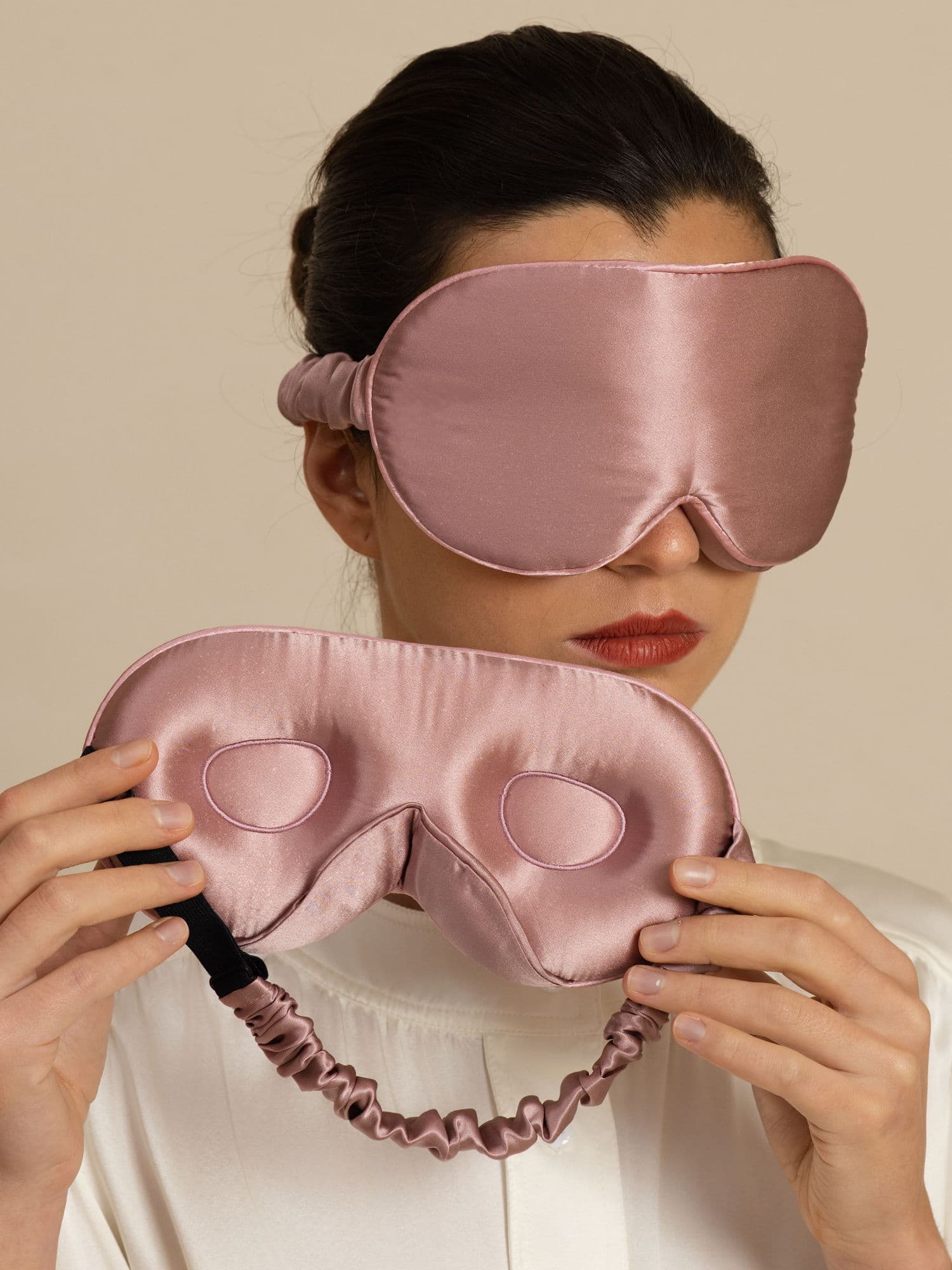 22 Momme 3D Sovemaske I Ren Silke Med Opgraderede Næsevinger - Image 4