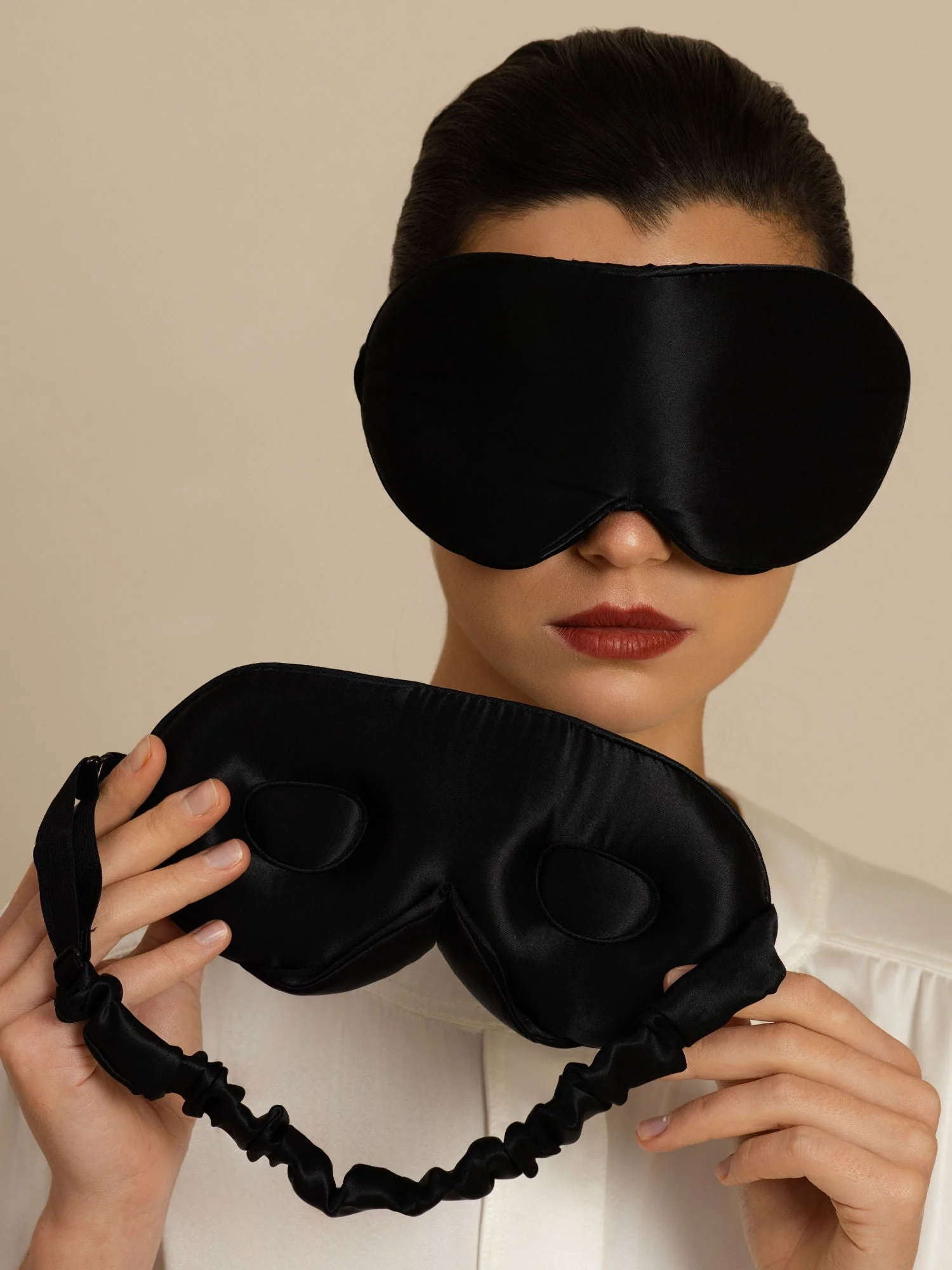 22 Momme 3D Sovemaske I Ren Silke Med Opgraderede Næsevinger - Image 5
