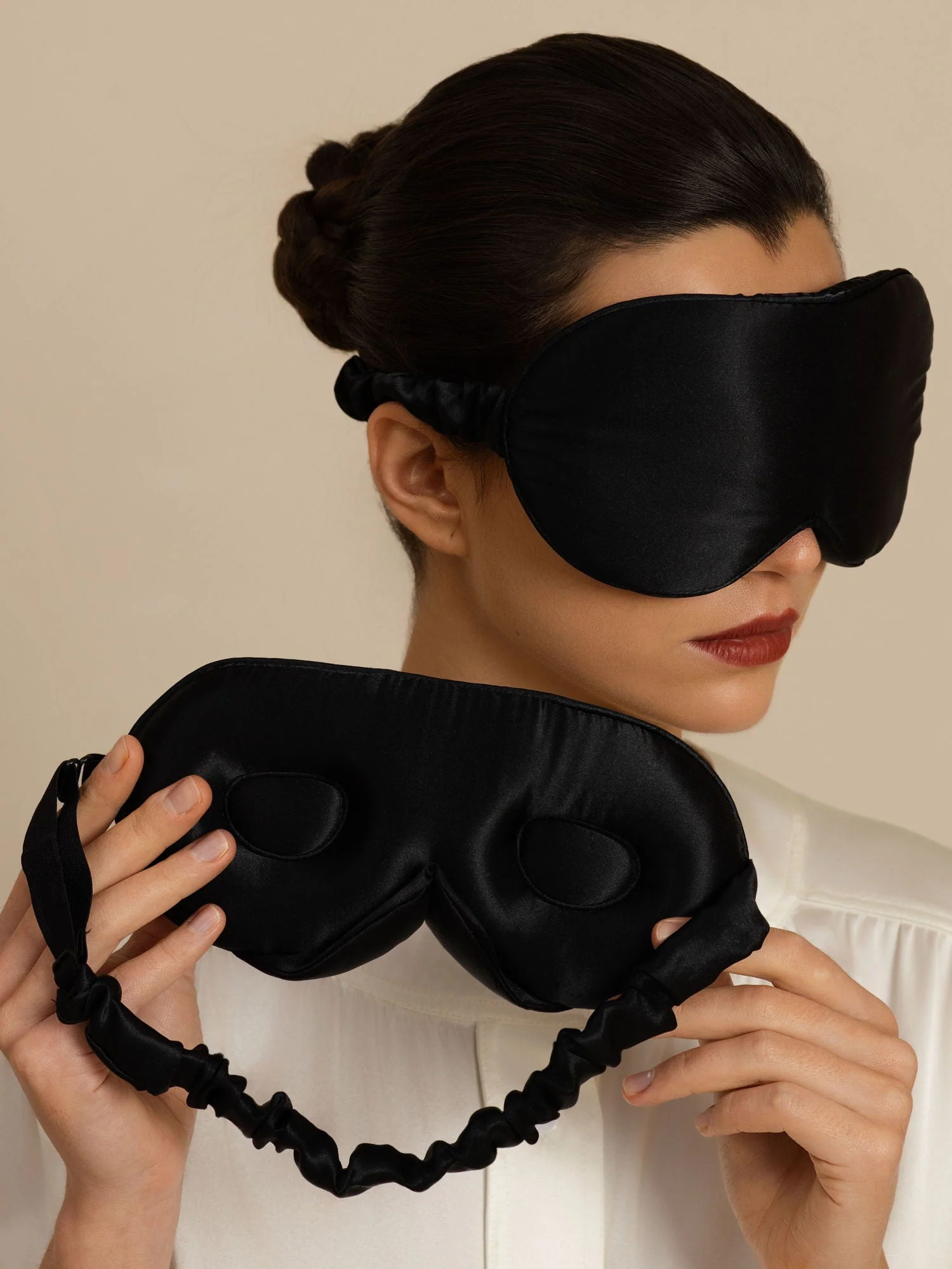 22 Momme 3D Sovemaske I Ren Silke Med Opgraderede Næsevinger - Image 6