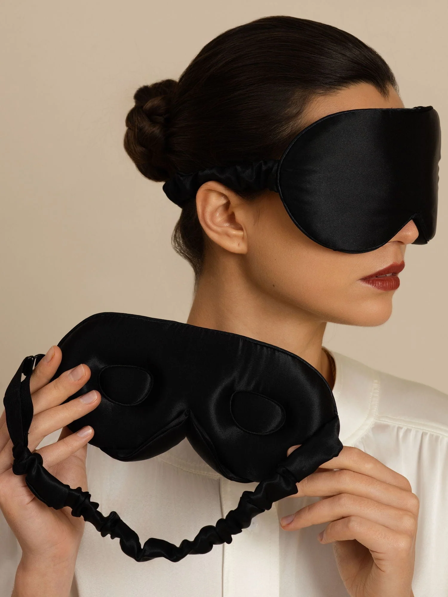 22 Momme 3D Sovemaske I Ren Silke Med Opgraderede Næsevinger - Image 7