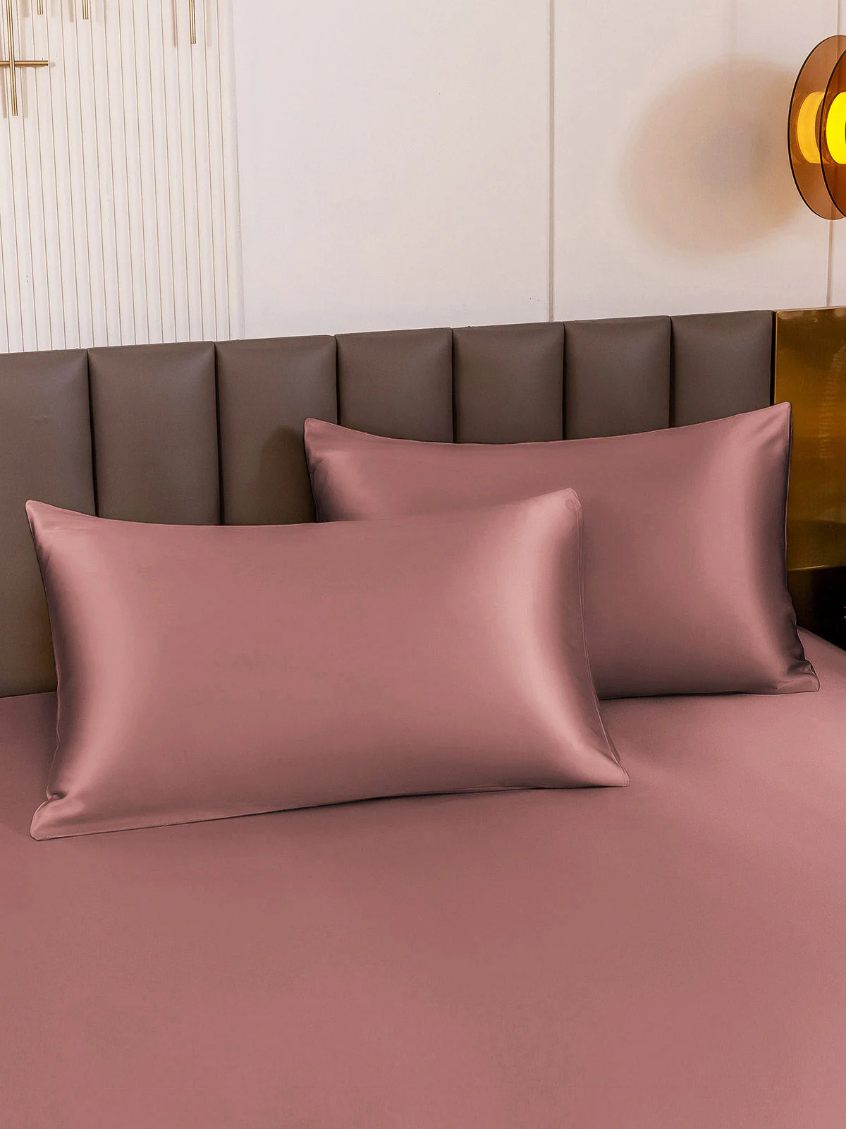 2Stk 22Momme 100% Silke Pudebetræk Bundt Skjult Lynlås - Image 39