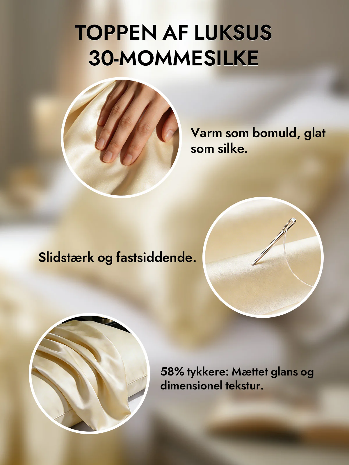 2 Stk 30Momme 100% Silke Pudebetræk Bundle- Skjult lynlås - Image 14