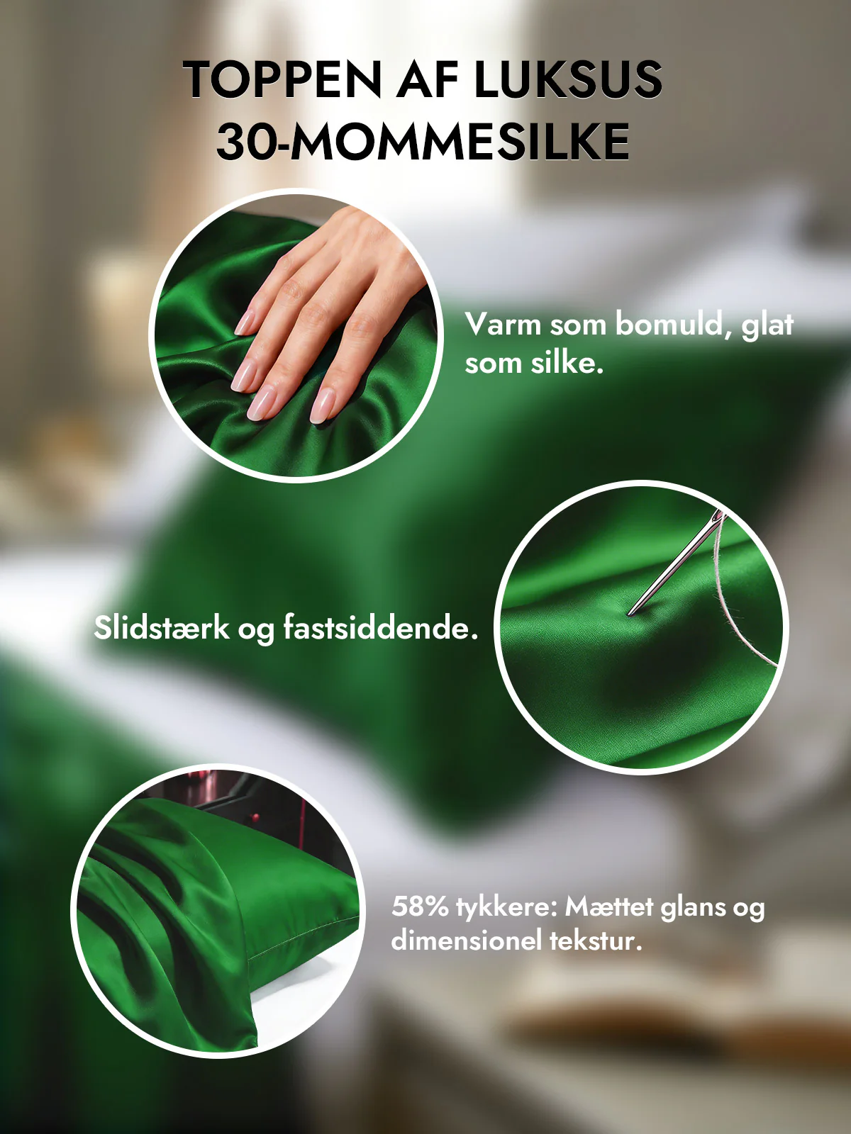 2 Stk 30Momme 100% Silke Pudebetræk Bundle- Skjult lynlås - Image 20