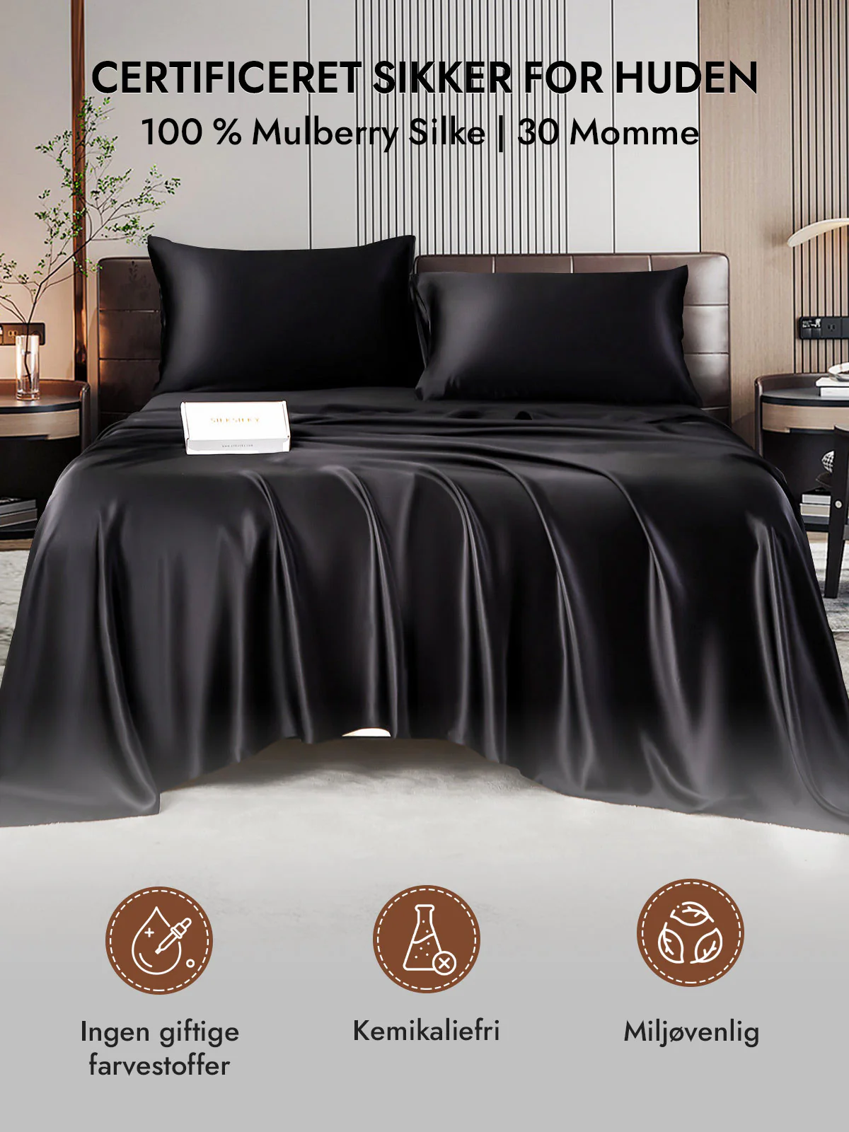 2 Stk 30Momme 100% Silke Pudebetræk Bundle- Skjult lynlås - Image 30