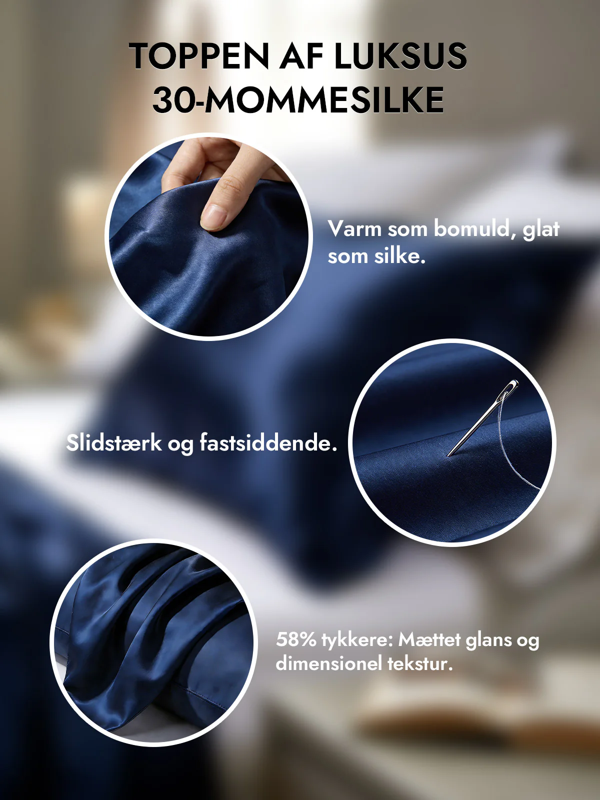 2 Stk 30Momme 100% Silke Pudebetræk Bundle- Skjult lynlås - Image 32
