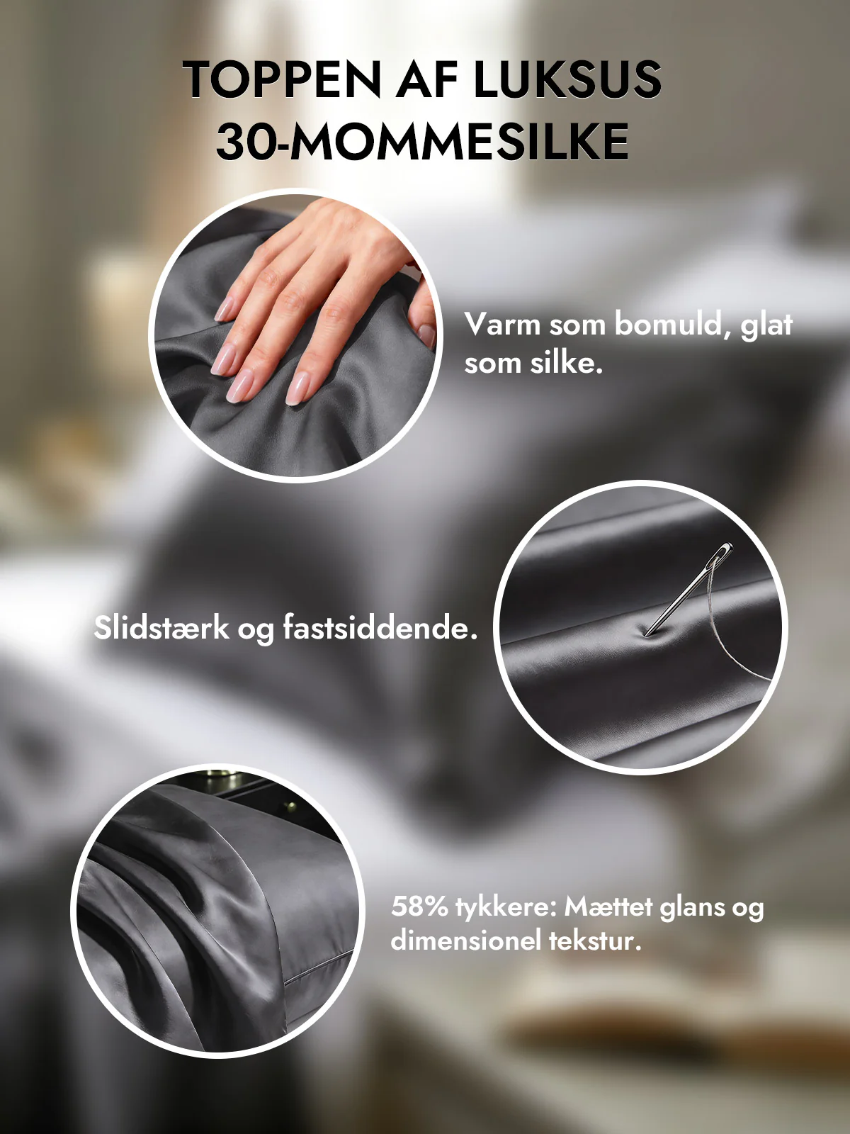 2 Stk 30Momme 100% Silke Pudebetræk Bundle- Skjult lynlås - Image 38