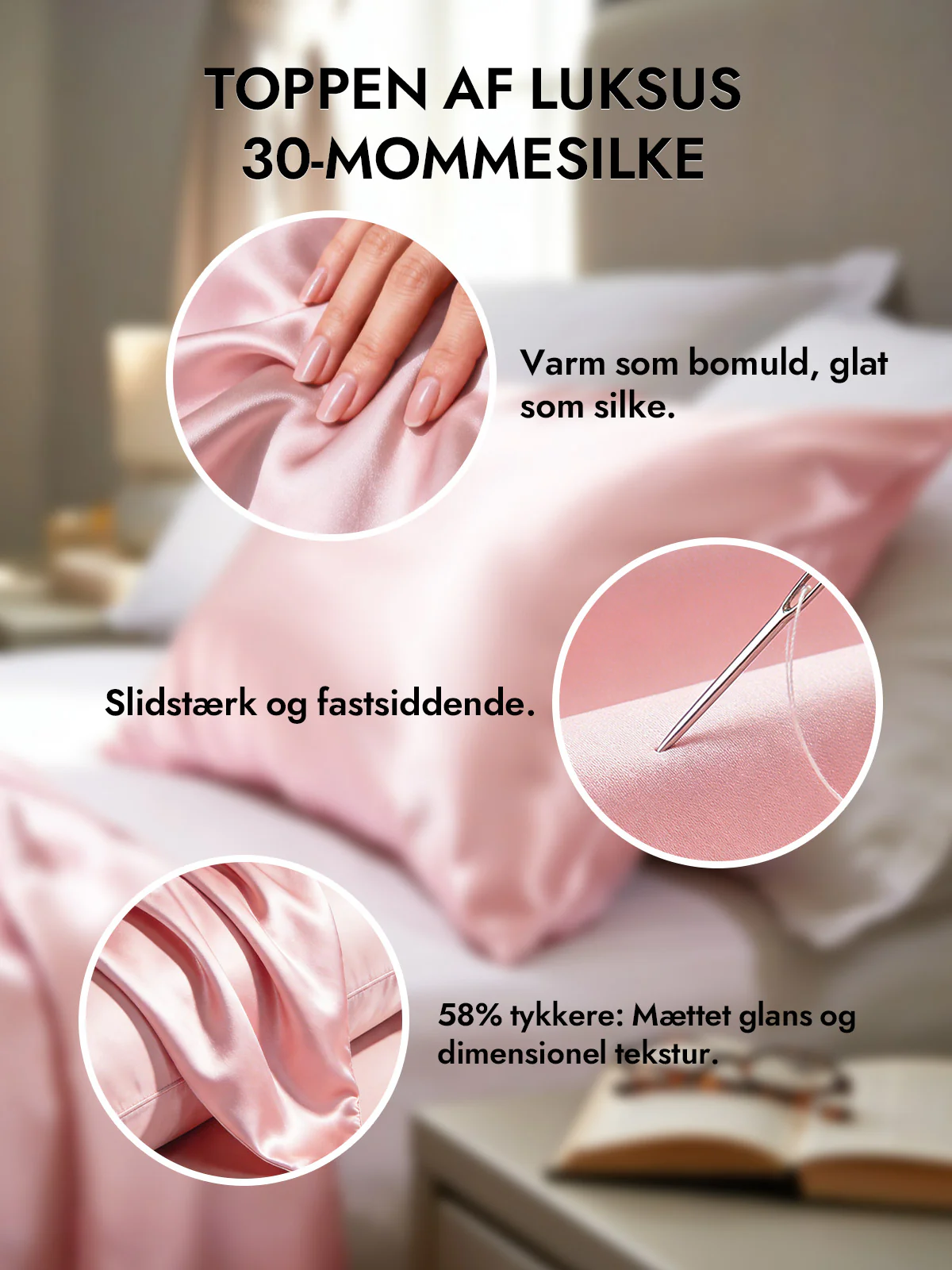 2 Stk 30Momme 100% Silke Pudebetræk Bundle- Skjult lynlås - Image 50
