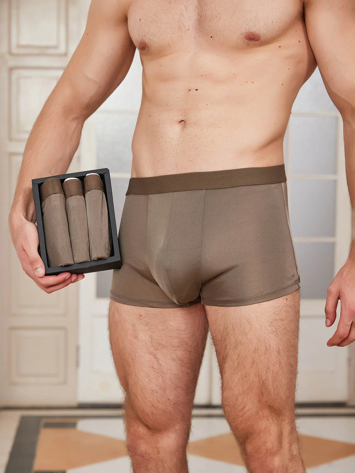 3-Pak Herre Boxershorts i Ren Silke - Image 22