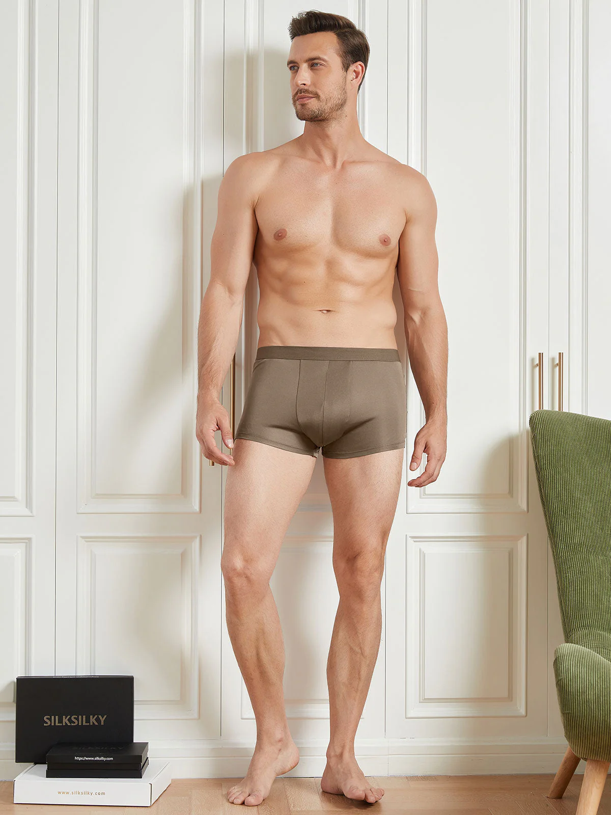3-Pak Herre Boxershorts i Ren Silke - Image 25
