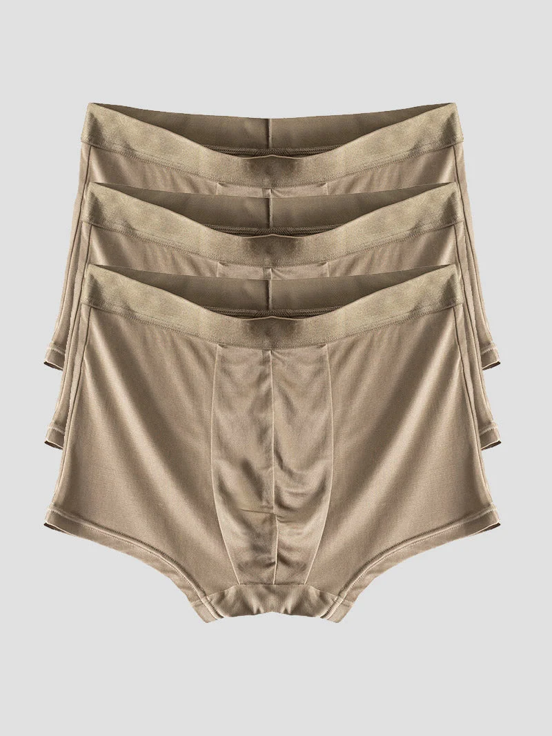 3-Pak Herre Boxershorts i Ren Silke - Image 27