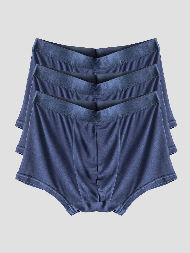 3-Pak Herre Boxershorts i Ren Silke - Image 5
