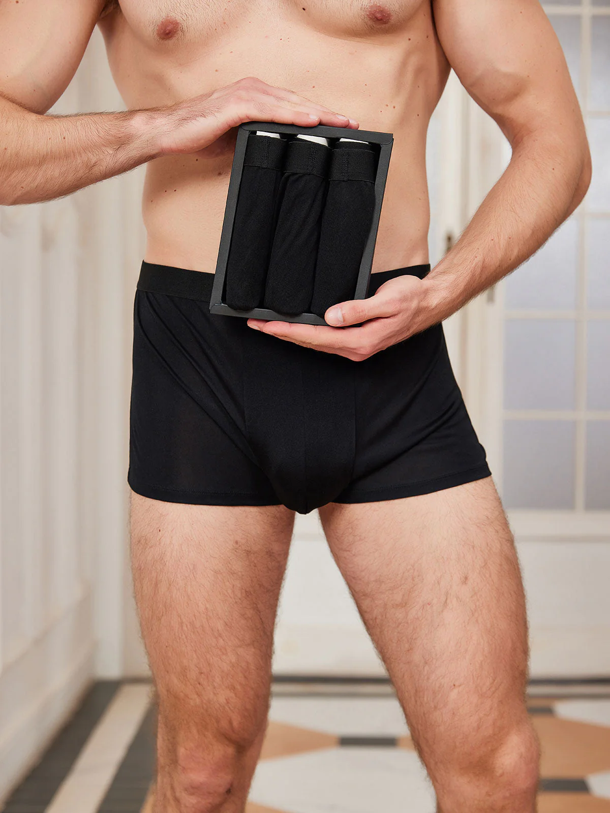 3-Pak Herre Boxershorts i Ren Silke - Image 8