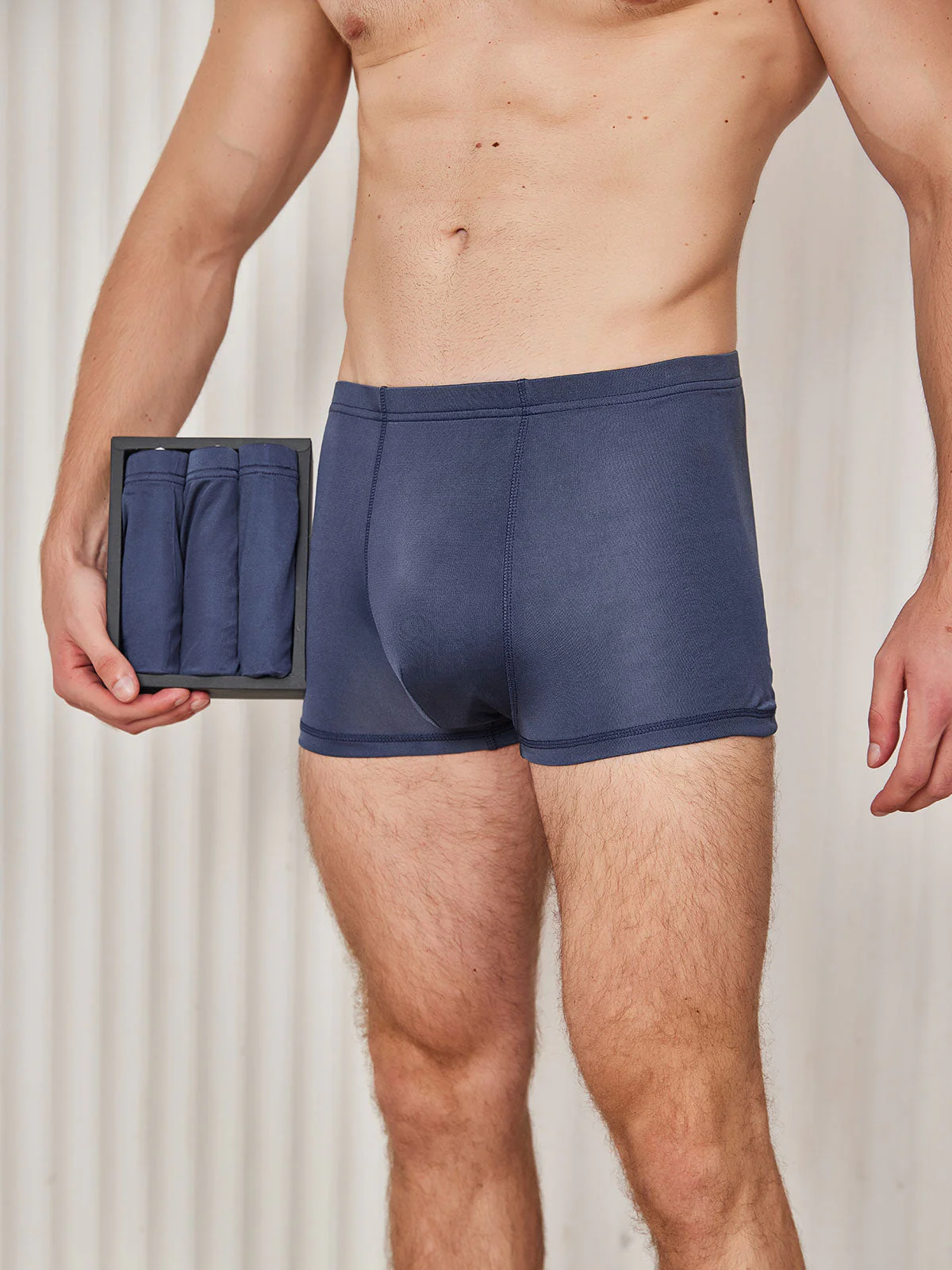 3-Pak Herre Boxershorts i Ren Silke - Image 3