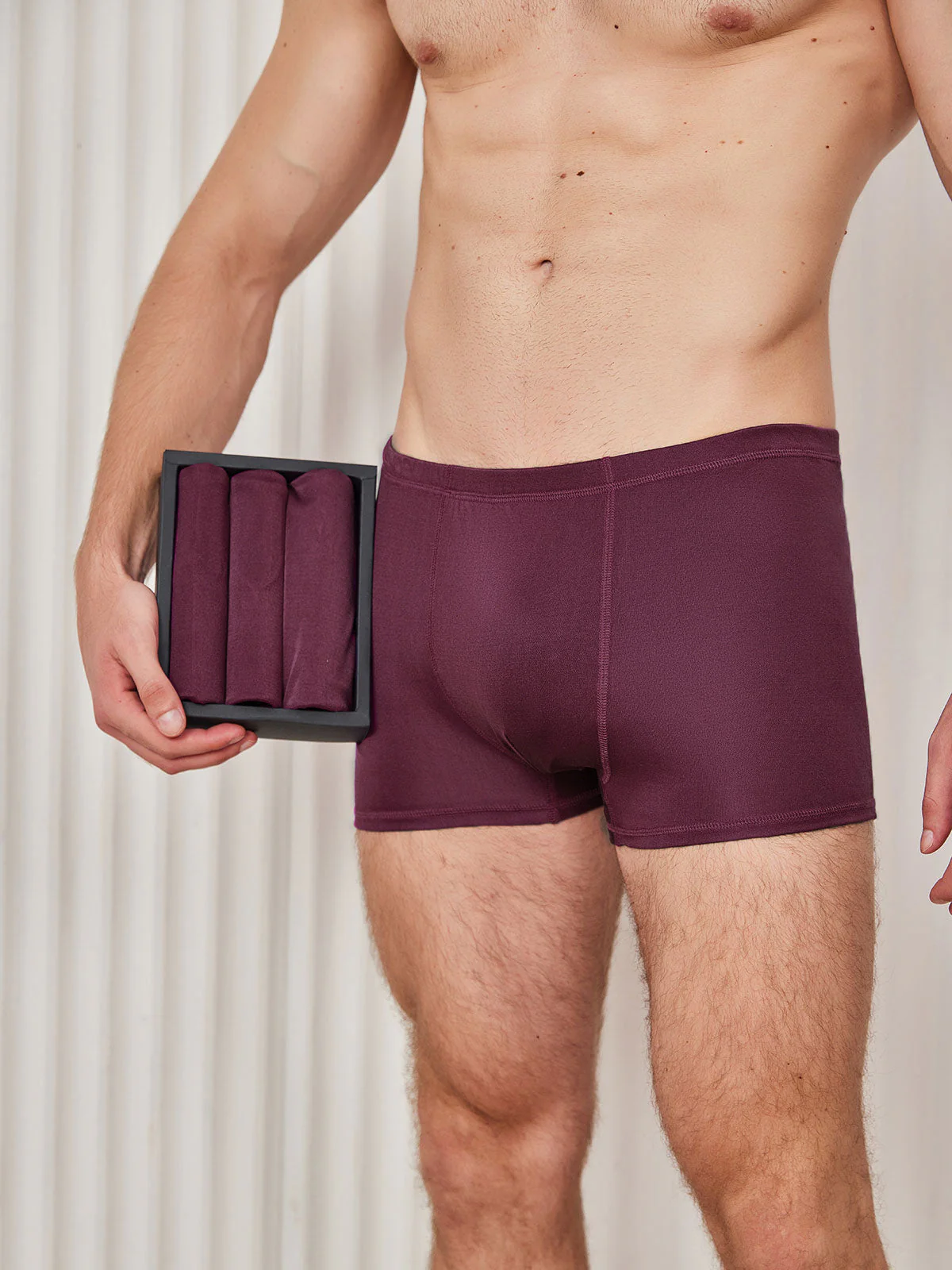 3-Pak Herre Boxershorts i Ren Silke - Image 6