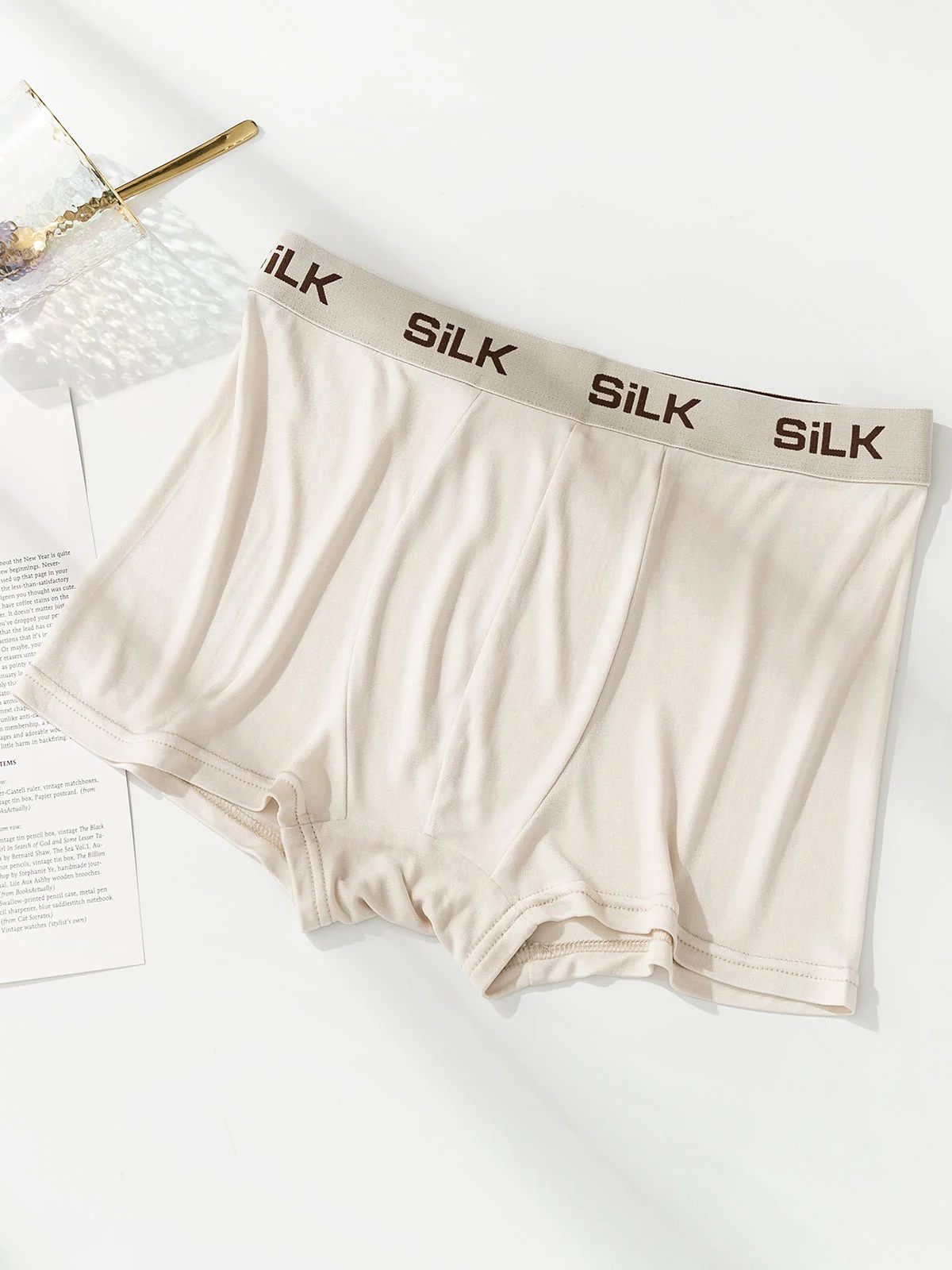 3-Pak Herre Ultra Bløde Komfortable Boxershorts i Ren Silke - Image 19