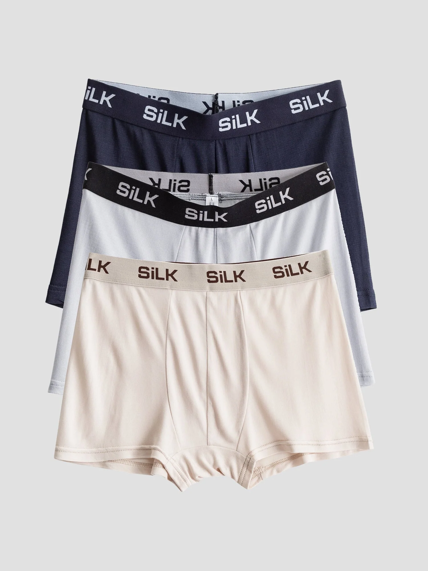 3-Pak Herre Ultra Bløde Komfortable Boxershorts i Ren Silke - Image 21