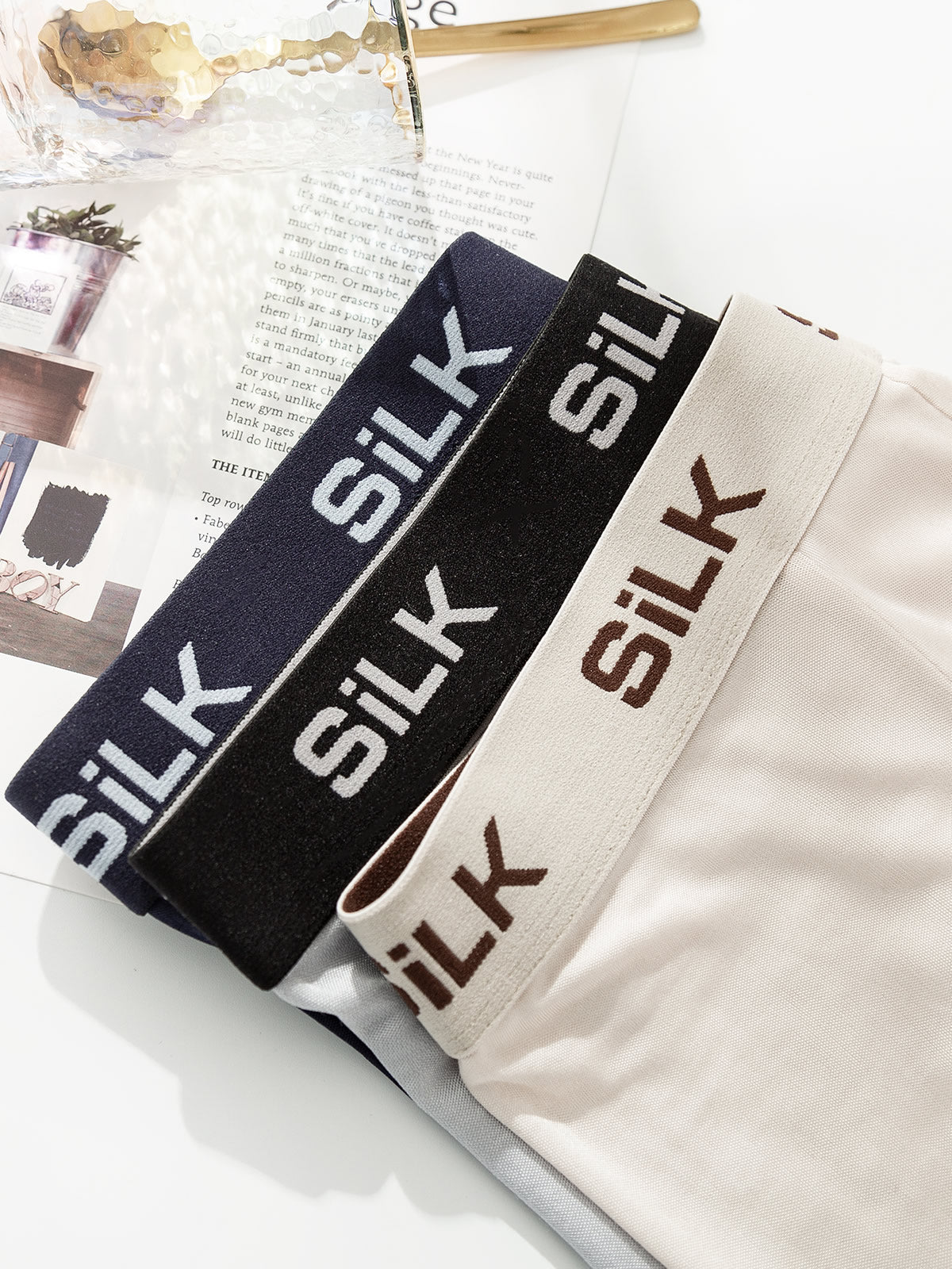 3-Pak Herre Ultra Bløde Komfortable Boxershorts i Ren Silke - Image 24