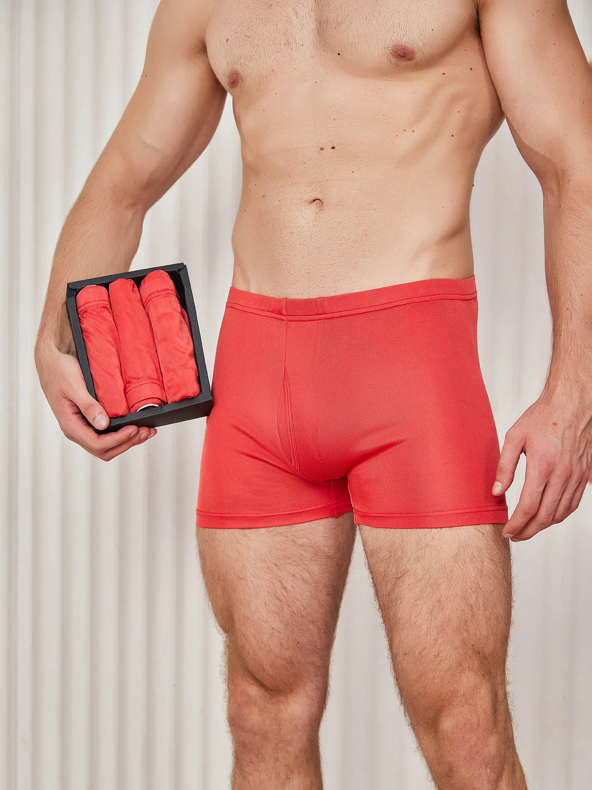 3-Pak Herre Boxershorts i Ren Silke med Åben Front - Image 14