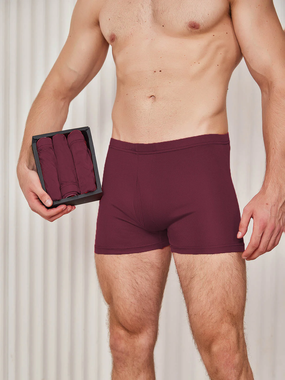 3-Pak Herre Boxershorts i Ren Silke med Åben Front - Image 21