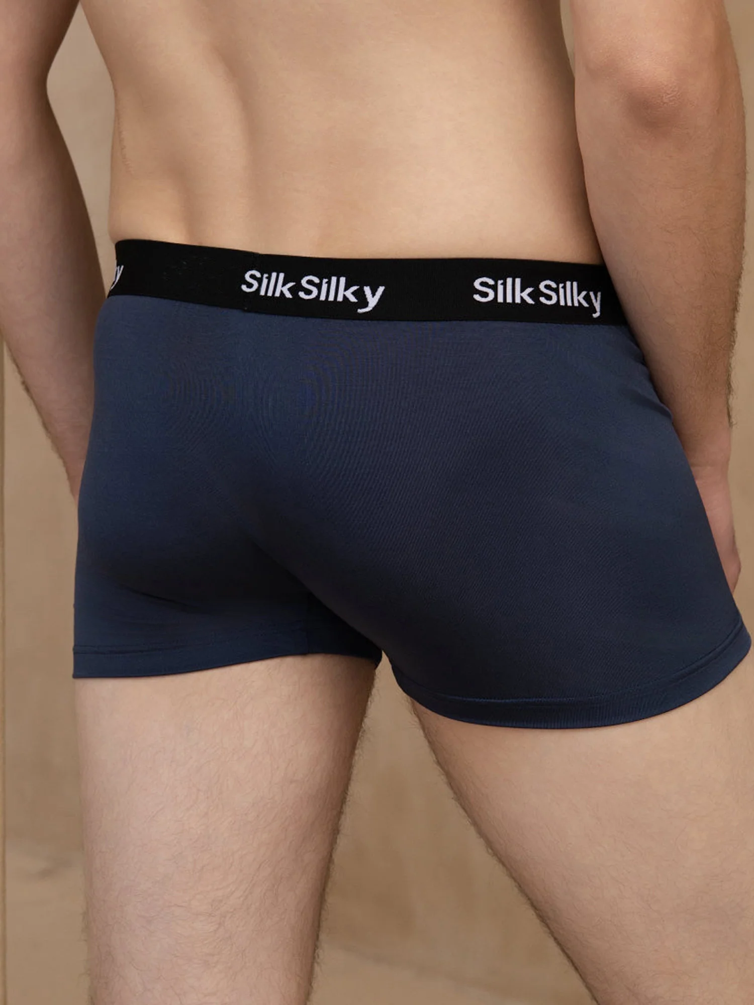 3 Stk Ren Silke Mænds Komfort Åndbar Boxer Brief Undertøj - Image 2