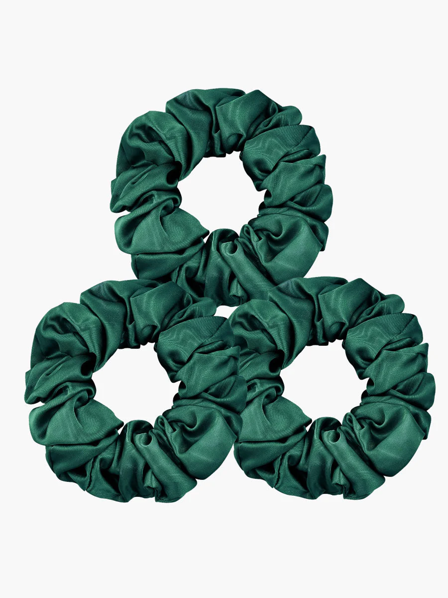 3Stk Ren Silke Stor Hår Scrunchies - 3.5cm - Image 35